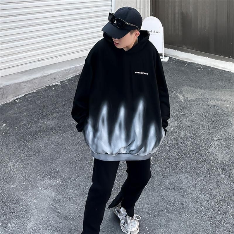 Sudaderas con capucha hombres Moda Hombre Hombre Hombres Streetwear Tops Harajuku Funk Estilo Abrigo suelto