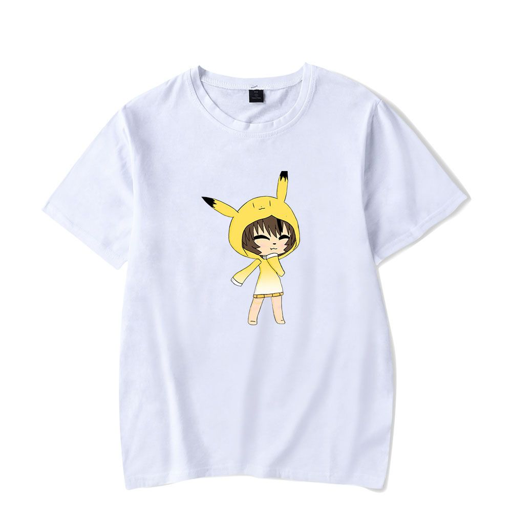 Jogo gacha vida camiseta masculina verão casual de manga curta