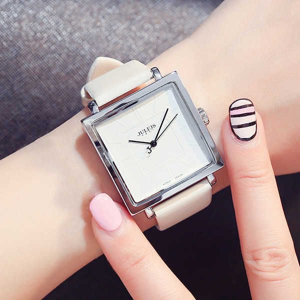 White Leather Watch