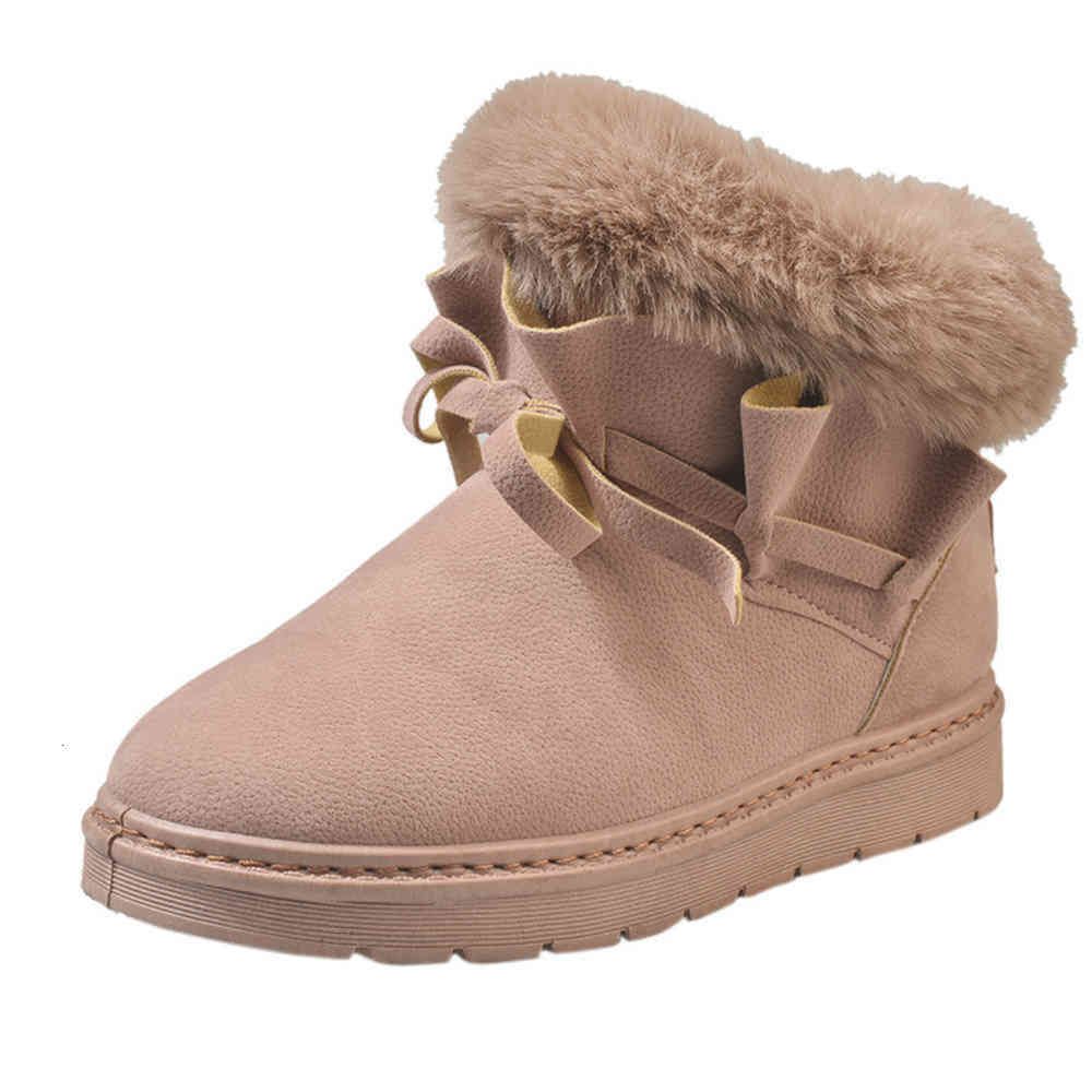 Sports snow boots women 2021 winter new plush thickened short cotton shoes women's leisure thick bottom wool