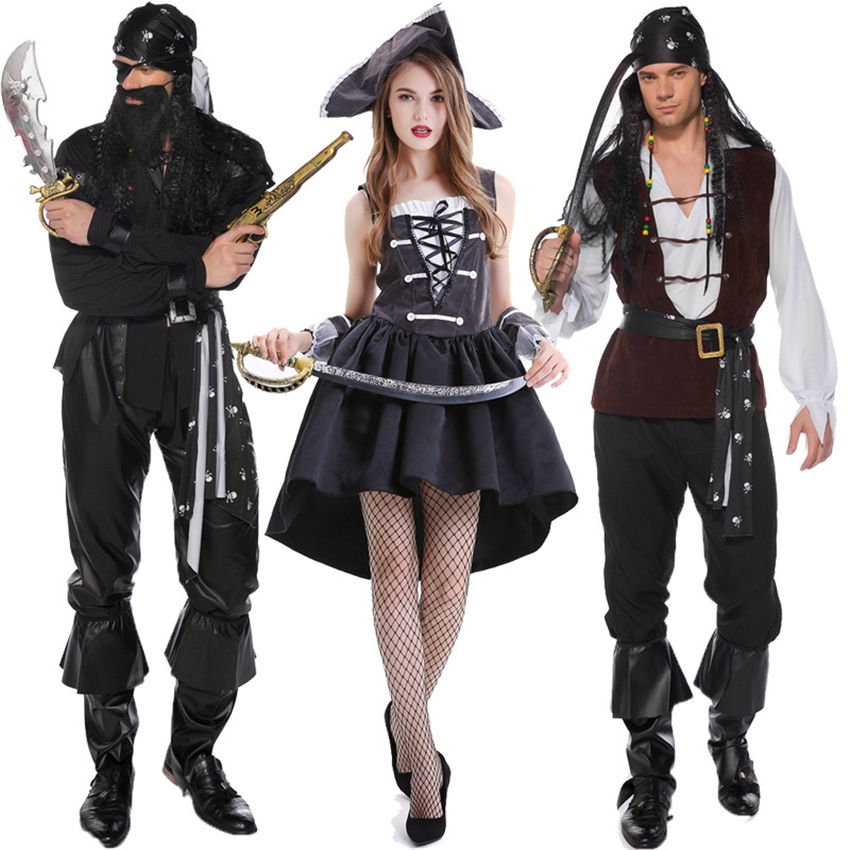 2021 Nuevo Capitán Disfraces de hombres adultos Pirate Costume Cosplay Set para mujeres Halloween Party Pirates 2021 Nuevo Capitán Disfraces de hombres adultos Pirate Costume Cosplay Set para mujeres Halloween Party Pirates