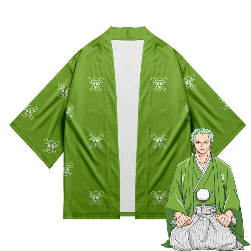 Vêtements Ethniques Roronoa Zoro Cosplay Kimono Anime One Piece Costume  Samurai Hommes / Femmes Été Cardigan Kimonos Tops Japonais Traditionnel Du  24,85 € | DHgate