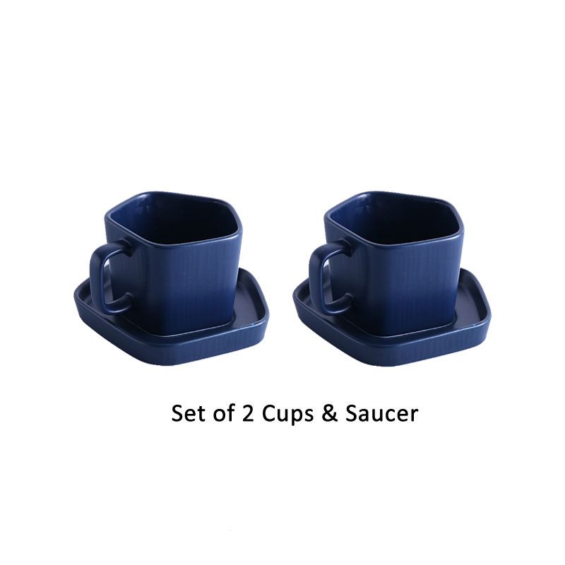 Set of 2 Cup & Saucer Royal Blue