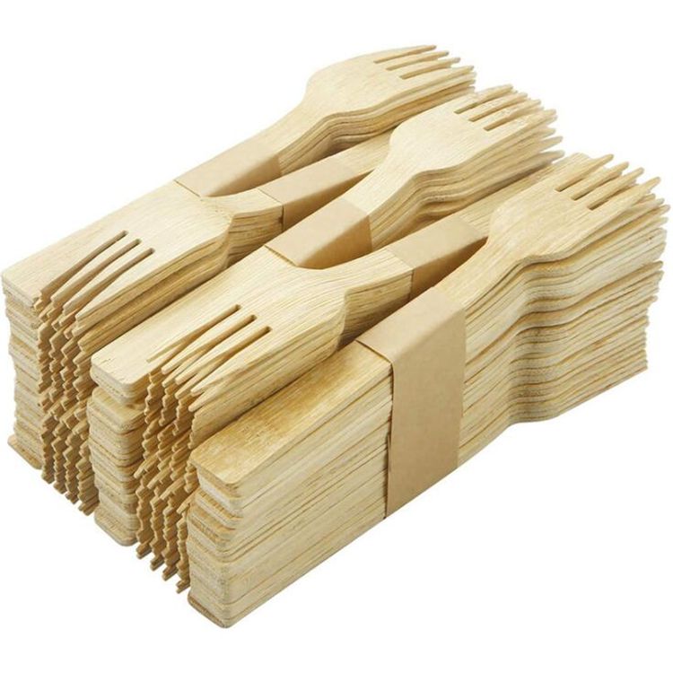 garfo de bambu