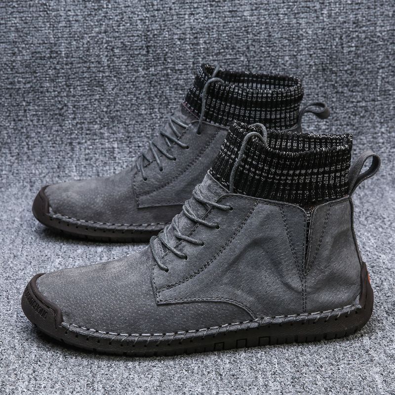 Mustang Uomo Stivaletti Schnuerboot Cerniera Lampo Caldo Foderato 4192-602