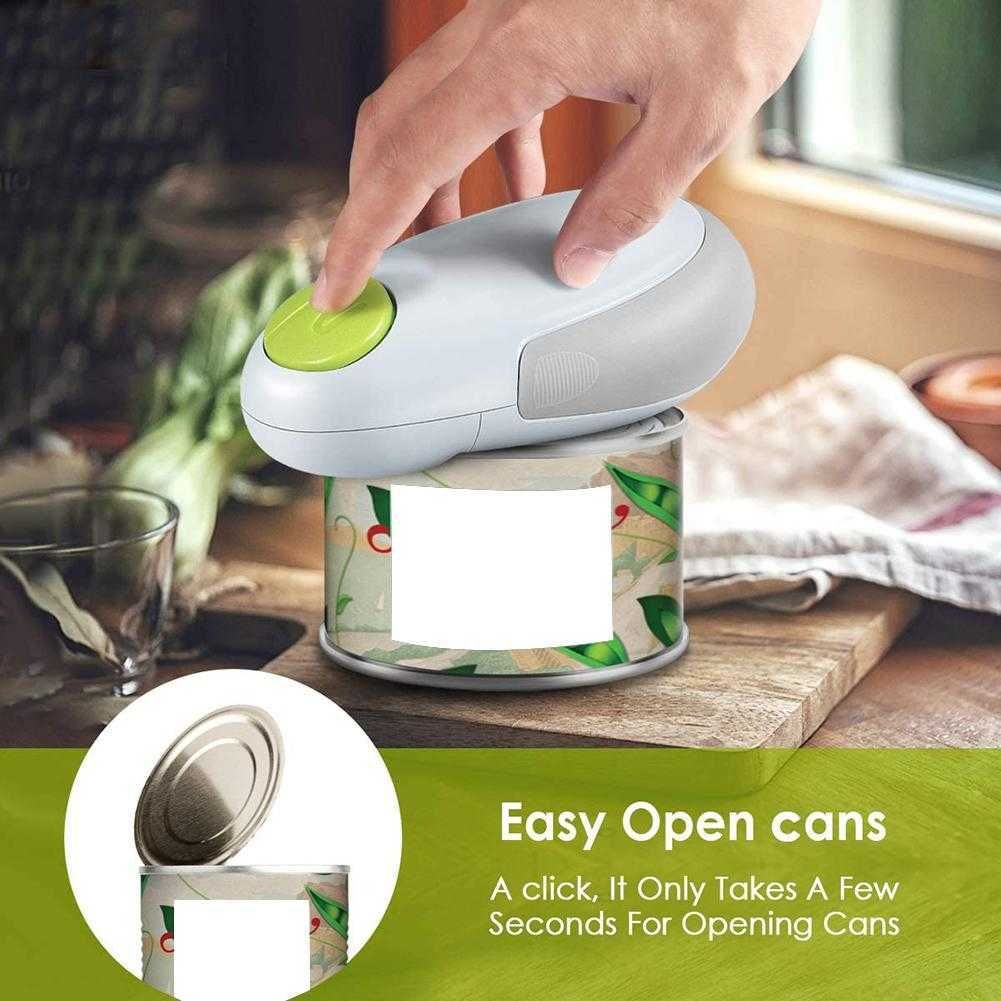 Kitchen Gaets Electric Can Opener One Touch Automatic Jar Lid