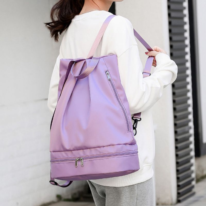 Compra LU Hombre Mochila Deportiva Mochila Fitness Bolsas De Viaje Bolsa De  Almacenamiento De Viajes Nylon Al Aire Libre Lulu Mochilas Doblar  Separación Seca Y Húmeda LululeMen Barato | Entrega Rápida Y