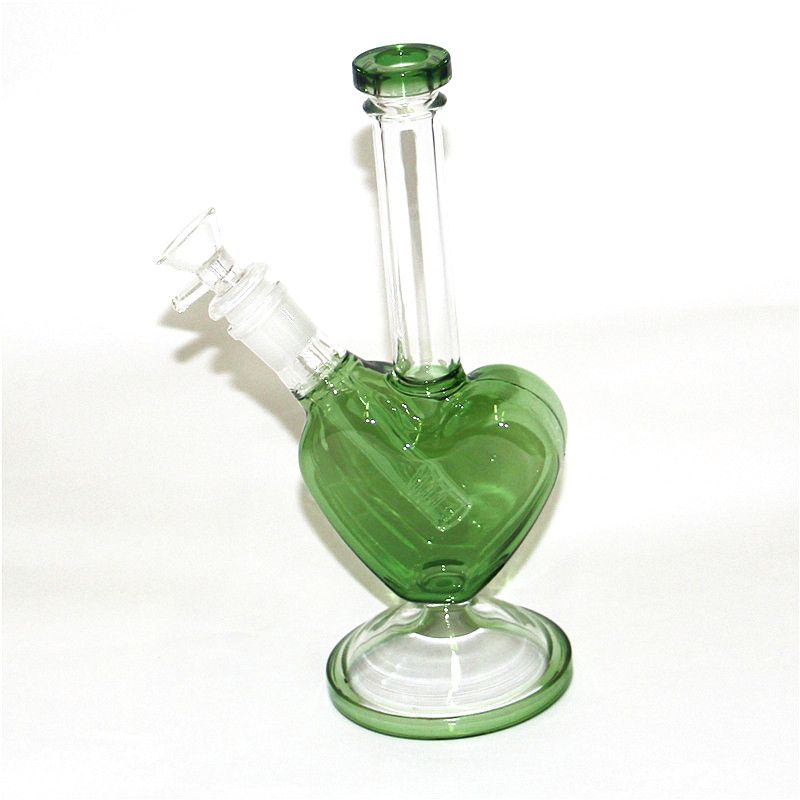 Cor verde com tigela de vidro cor clara