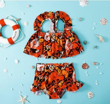 #6 printed baby swimsuits