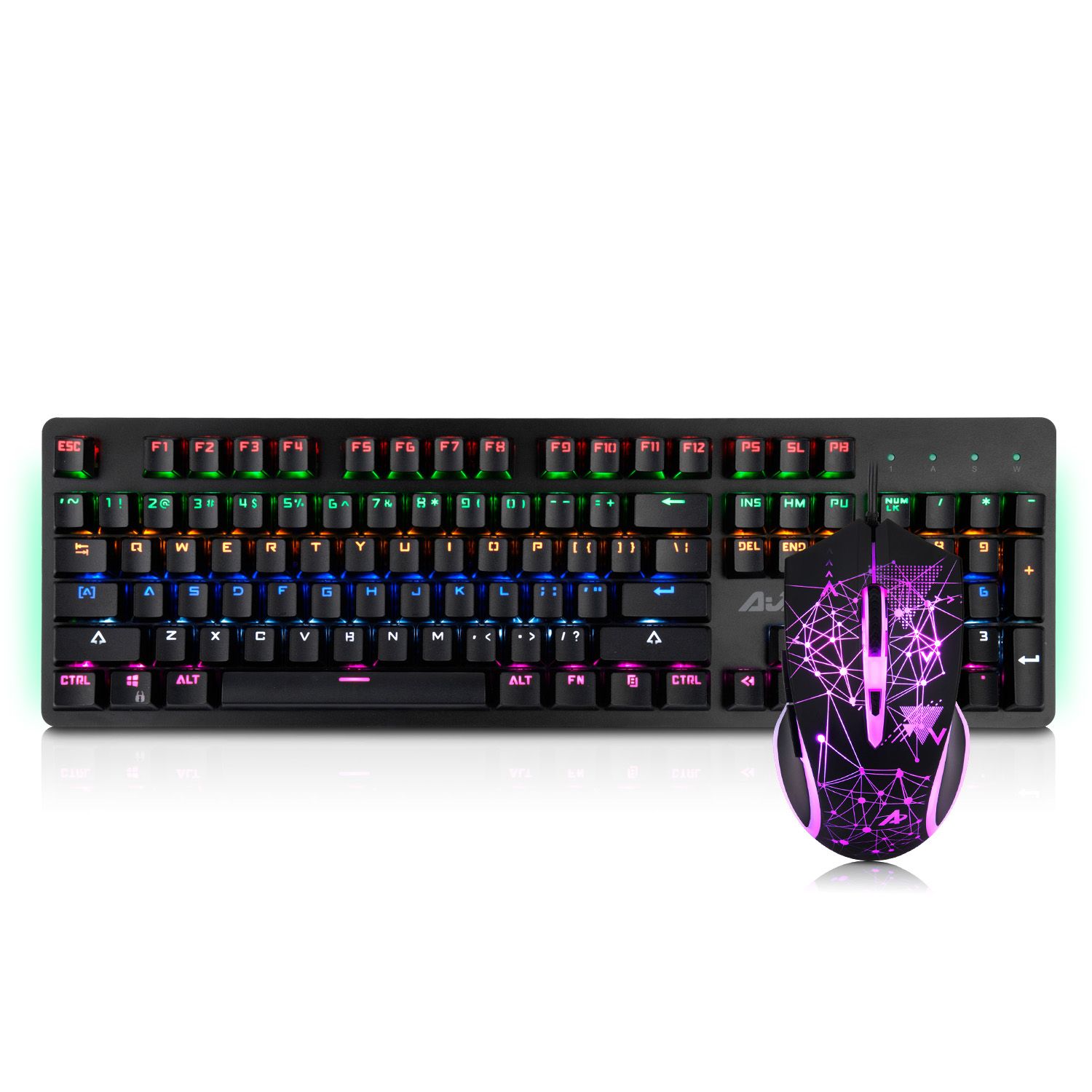 Ajazz Teclado Mecánico Ratón Combo Usb Cableado Juegos Ajazz Teclado Mecánico Ratón Combo Usb Cableado Juegos
