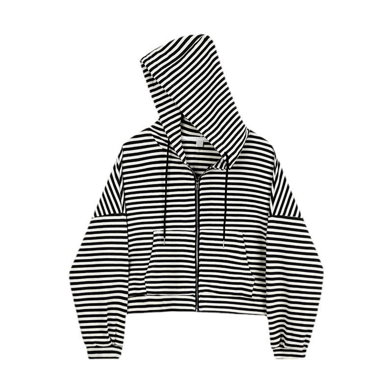 Compra Sudaderas Con Capucha Para Mujer Sudaderas Blancas Rayas Con Cremallera  Sudadera Sudadera Invierno Mujeres Chaqueta Ropa Femenina Suelta Bolsillos  Vintage De Manga Larga Barato | Entrega Rápida Y Calidad | Es.Dhgate