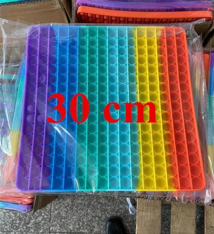 30 cm Fidget Reliver Stress Toys Rainbow Spinge it Bobble Antistress Giocattoli per bambini Adulti Giocattolo sensoriale per alleviare l'autismo cm31