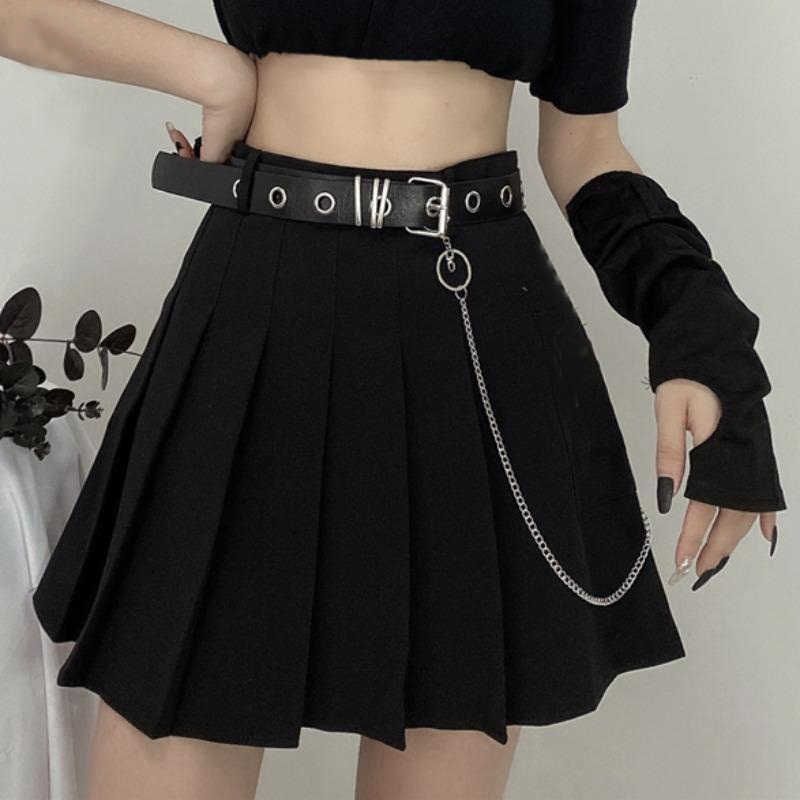 black pleated skirt for sale