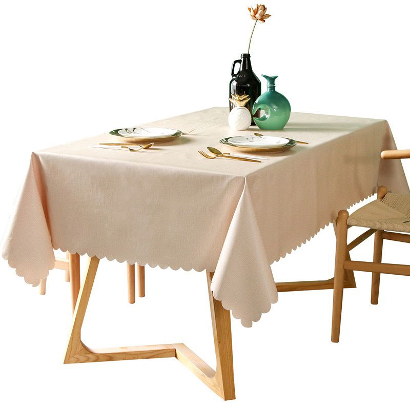Beige tablecloth