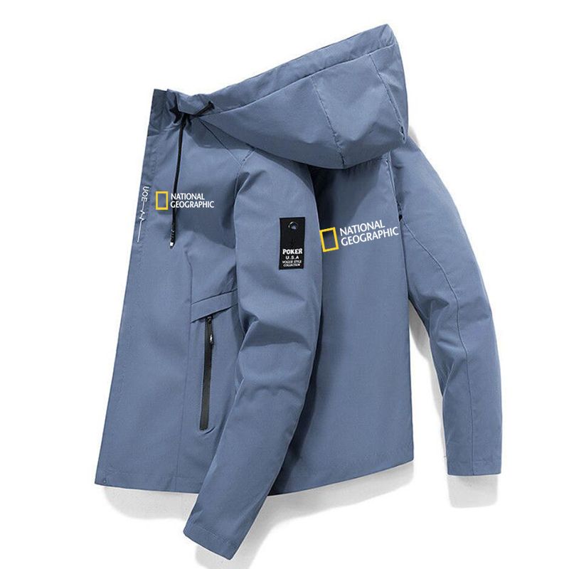 Compra Primavera Autumn Men National Geographic Pesca Jacket Creavientos  Hoodie Zipper Ropa Impermeable Barato | Entrega Rápida Y Calidad | Es.Dhgate