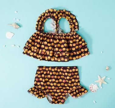 #8 printed baby swimsuits