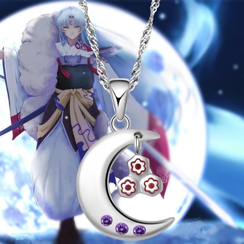 Collares colgantes Anime japonés Inuyasha: Sesshomaru Necklace Cosplay Prop Regalos de Navidad para amigos Dibujos animados Collares colgantes Anime japonés Inuyasha: Sesshomaru Necklace Cosplay Prop Regalos de Navidad para amigos Dibujos animados