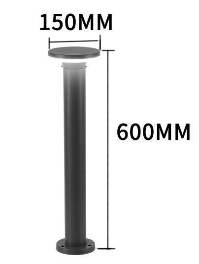 Rund svart H60cm Cool Light