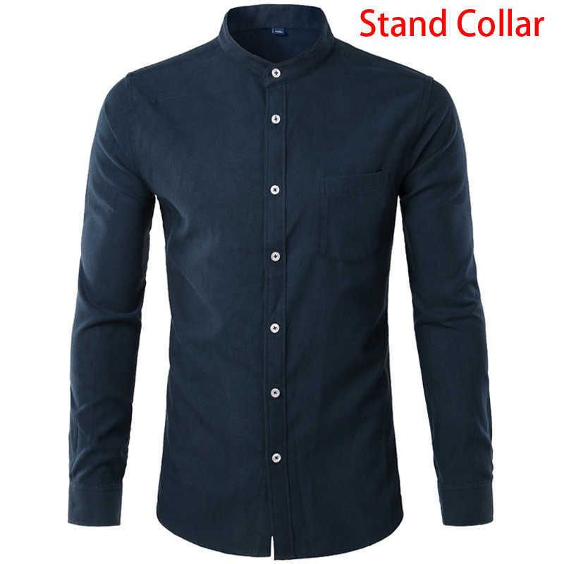 Navy Stand Collar