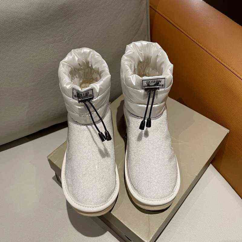 Impermeable para mujer, botas de nieve, zapatos cálidos no deslizantes con suelas de goma y