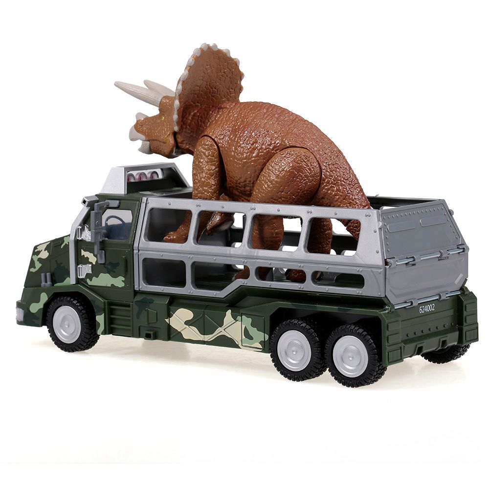 Dinosaurios de alta calidad Transporte Carrier de coche Camión de juguete Dilophosaurus Tire detrás Regalo de Dinosaurios de alta calidad Transporte Carrier de coche Camión de juguete Dilophosaurus Tire detrás Regalo de
