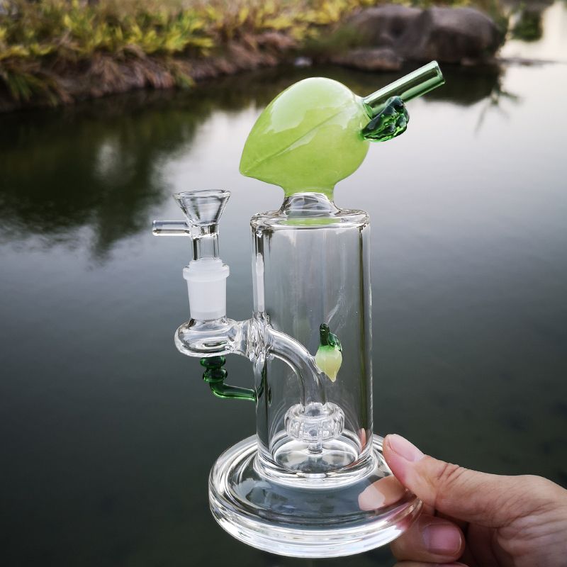 Green bong with bowl