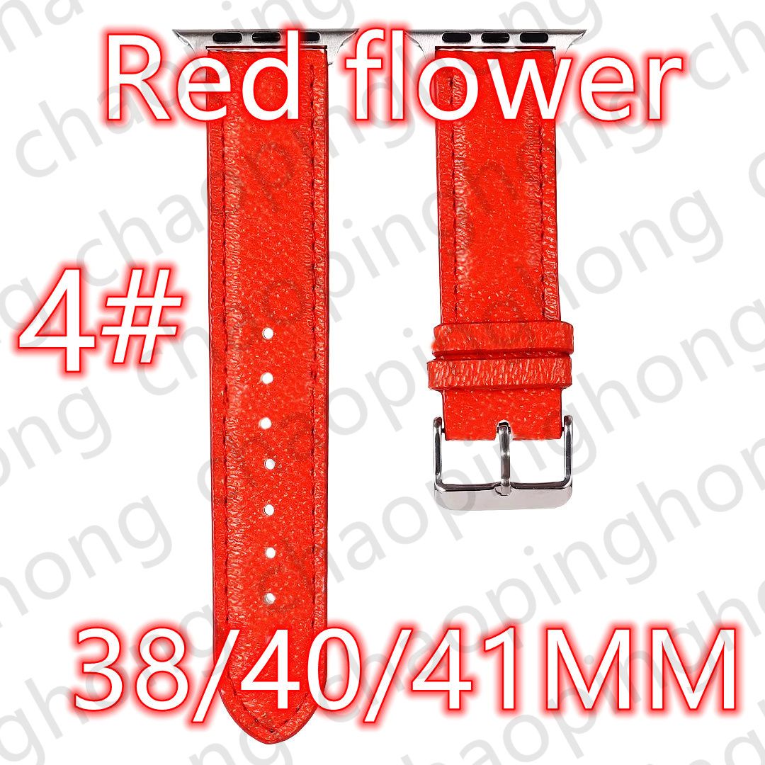 4#38/40/41mm Red Flower+V LOGO