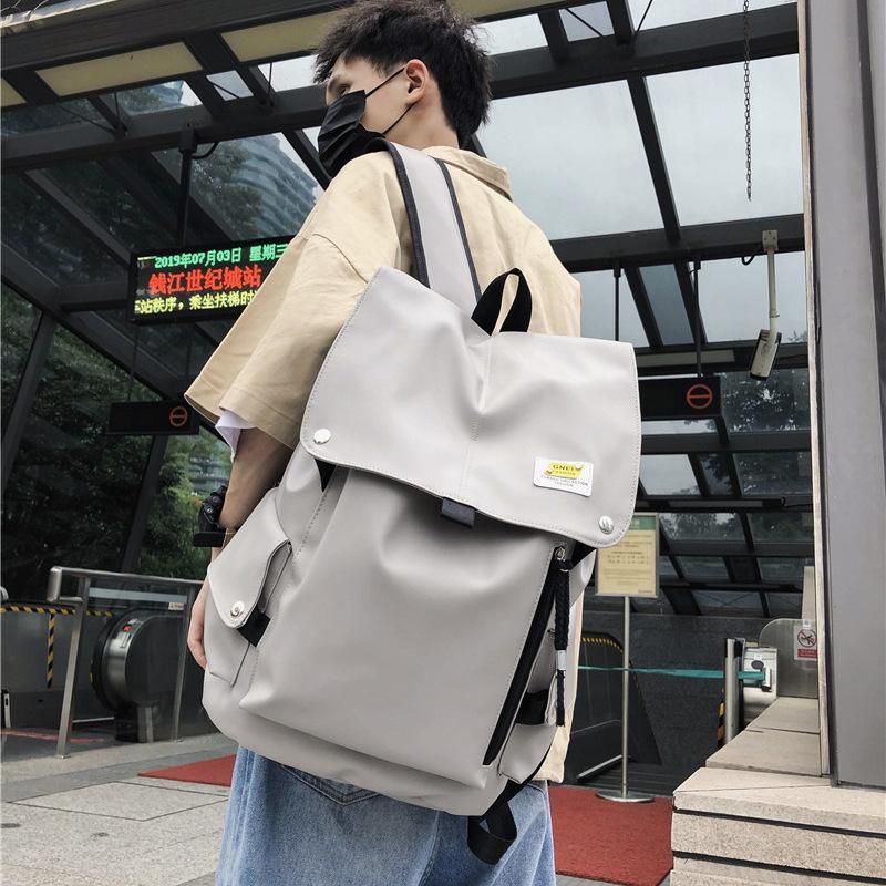 Admisión Ritual Hazme Mochila marea marca hombres y mujeres bolsa PU cuero moda tendencia de gran capacidad viajes campus Admisión Ritual Hazme Mochila marea marca hombres y mujeres bolsa PU cuero moda tendencia de gran capacidad viajes campus