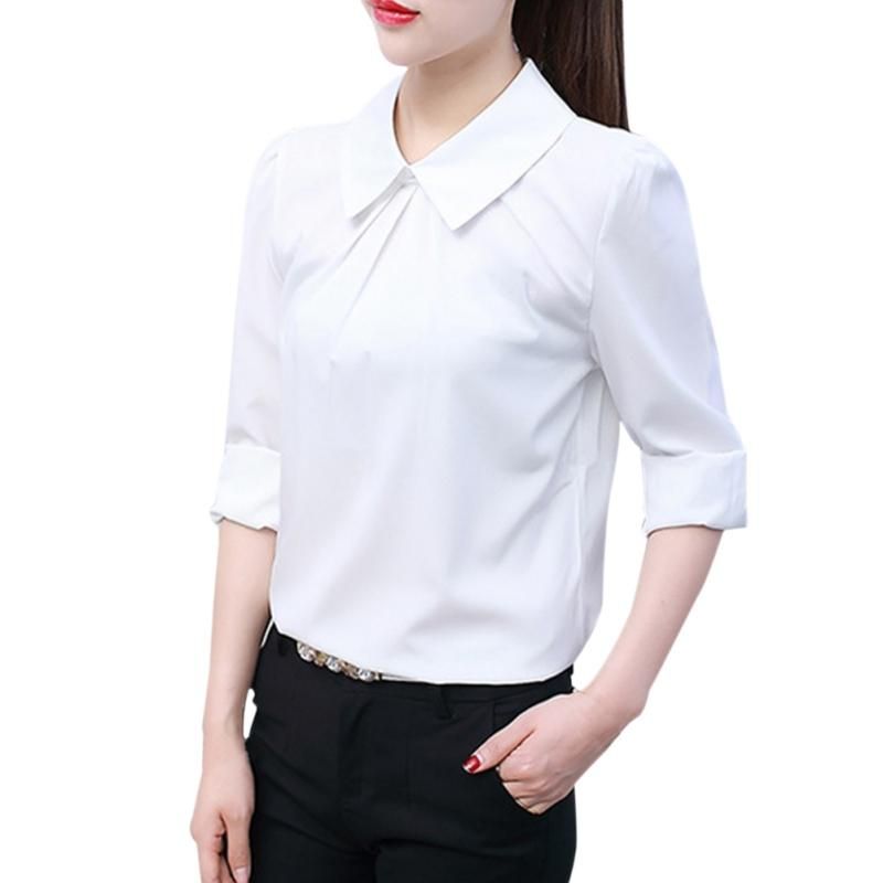 Blusas de las mujeres Camisas Mujer Camisa blanca Casual Blusa Formal para  Office Señoras Moda Blusas