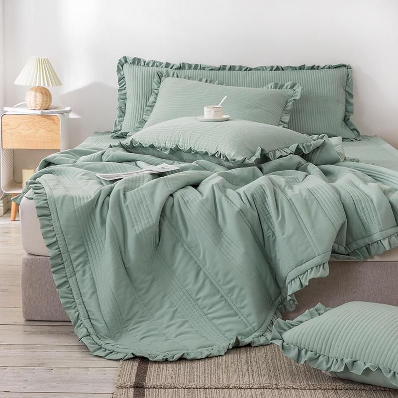 Mattress Green Comforter King Coverlet, Green Bedspreads King Size