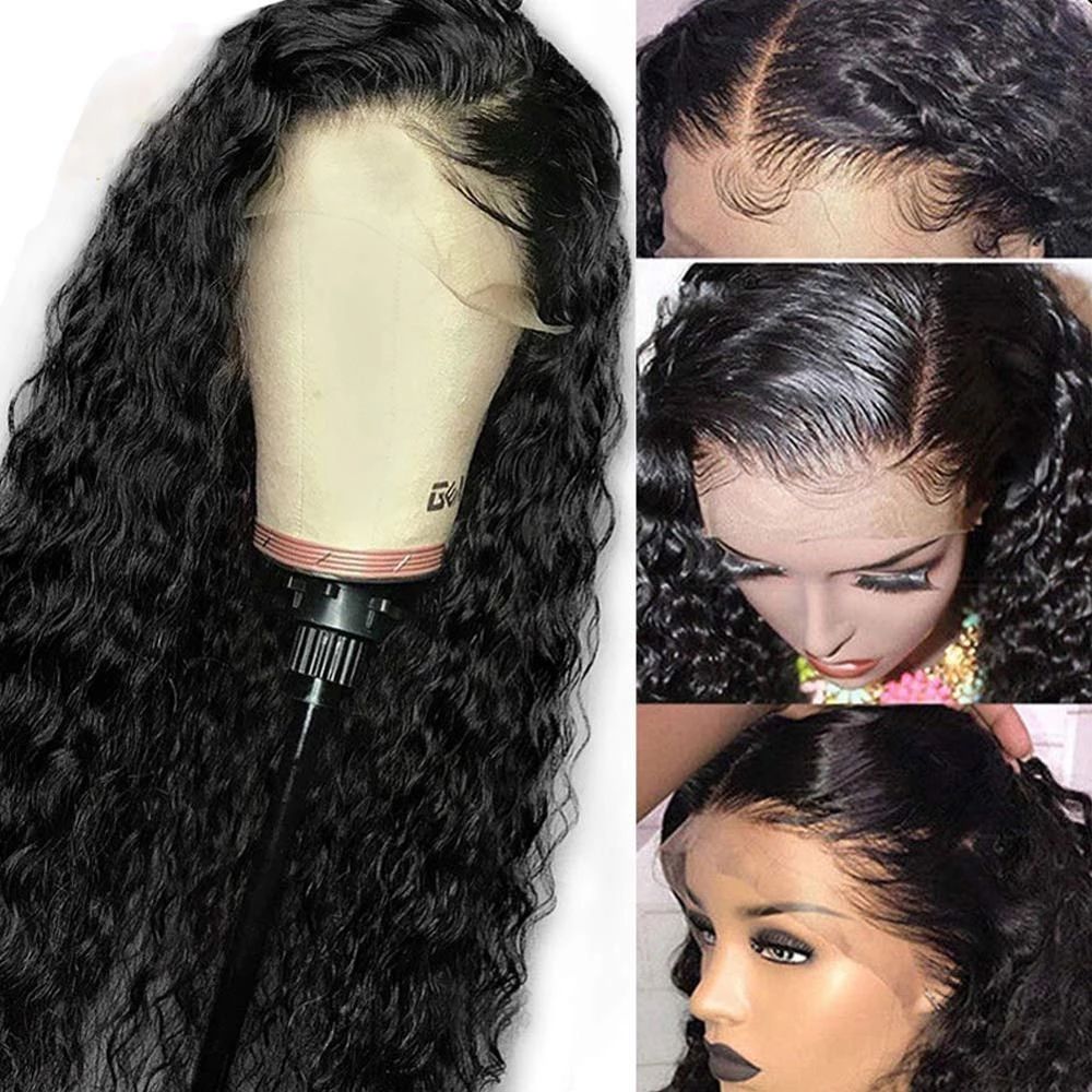 Black Water Wave Synthetic Lace Front Wig Heat Resistant Loose view 2