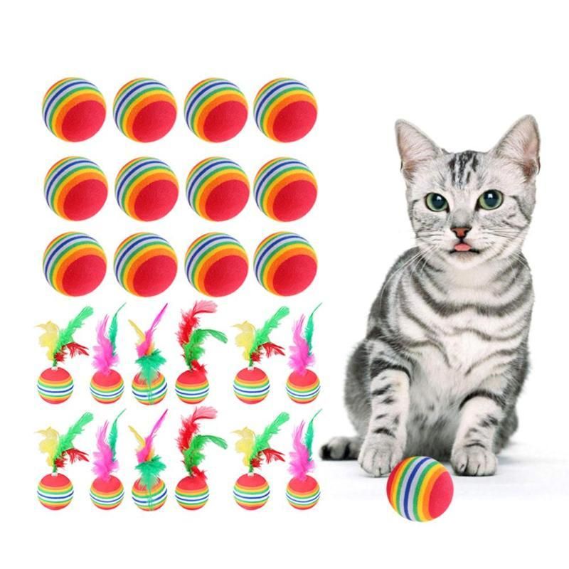 3 Piezas Coloridos Juguetes De Bolas Para Gatos Juego 3 Piezas Coloridos Juguetes De Bolas Para Gatos Juego
