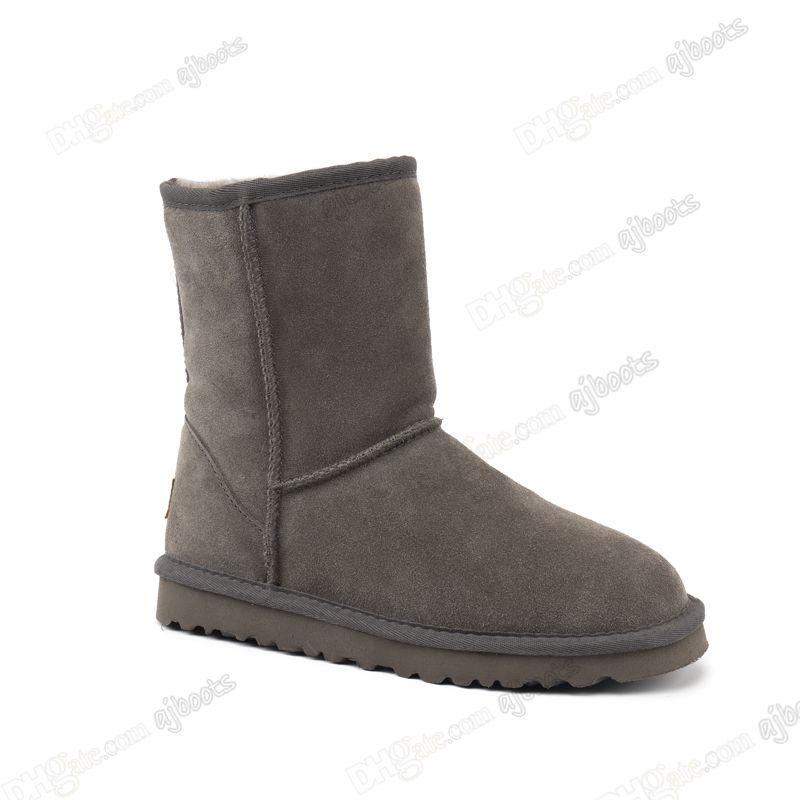 17# Grey Half Boots [Middle Tube Boots]