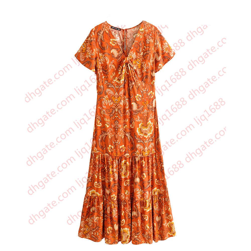 boho burnt orange maxi dress