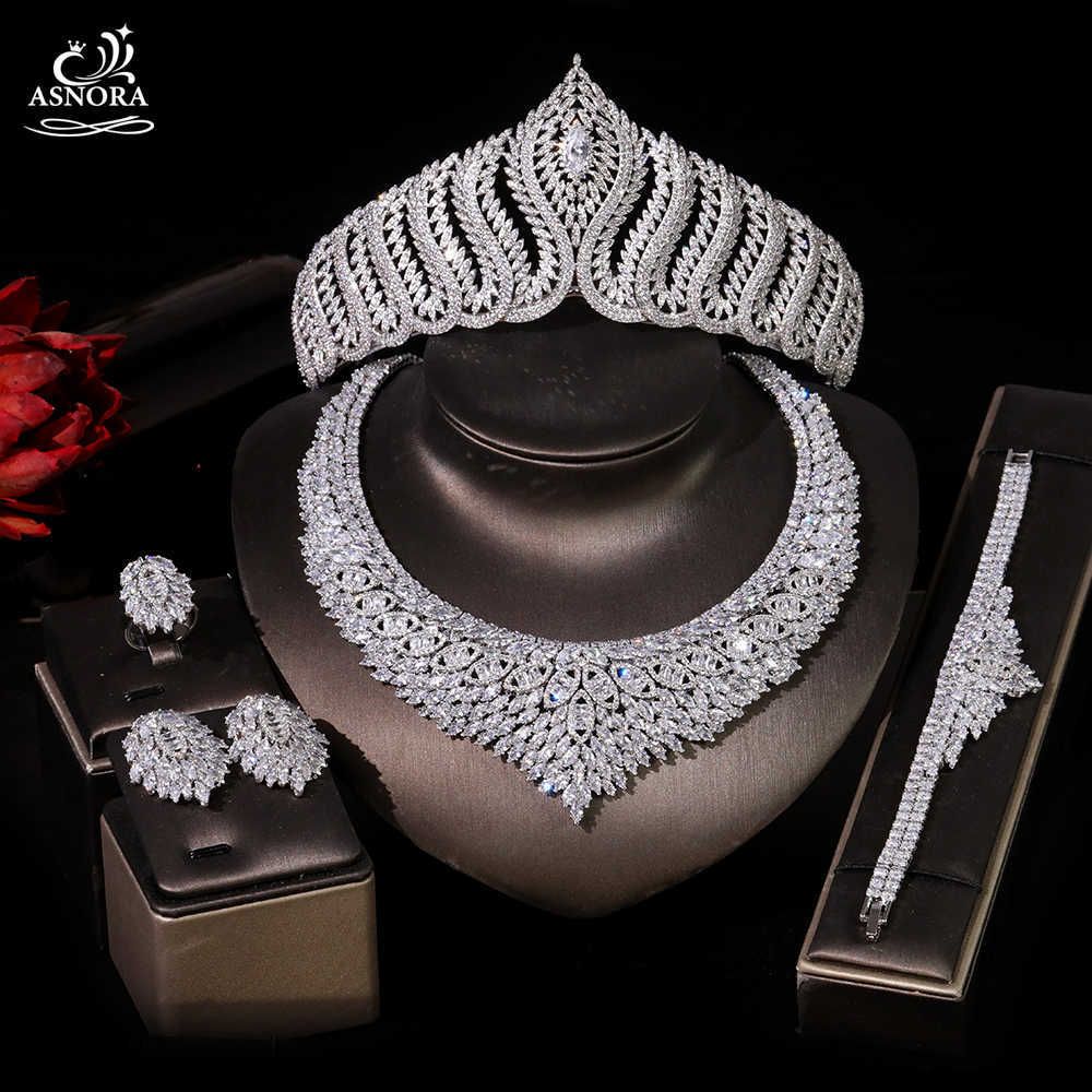 Luxury Bridal Wedding Heavy Bridal Jewellery Set With Cubic Zirconia Crown  And Golden Accents H1022 From Yanqin08, $139.42