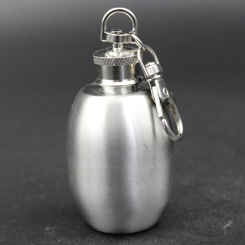 2021 Hip Flasks 2oz Stainless Steel Mini Flask With Keychain Screw Cap