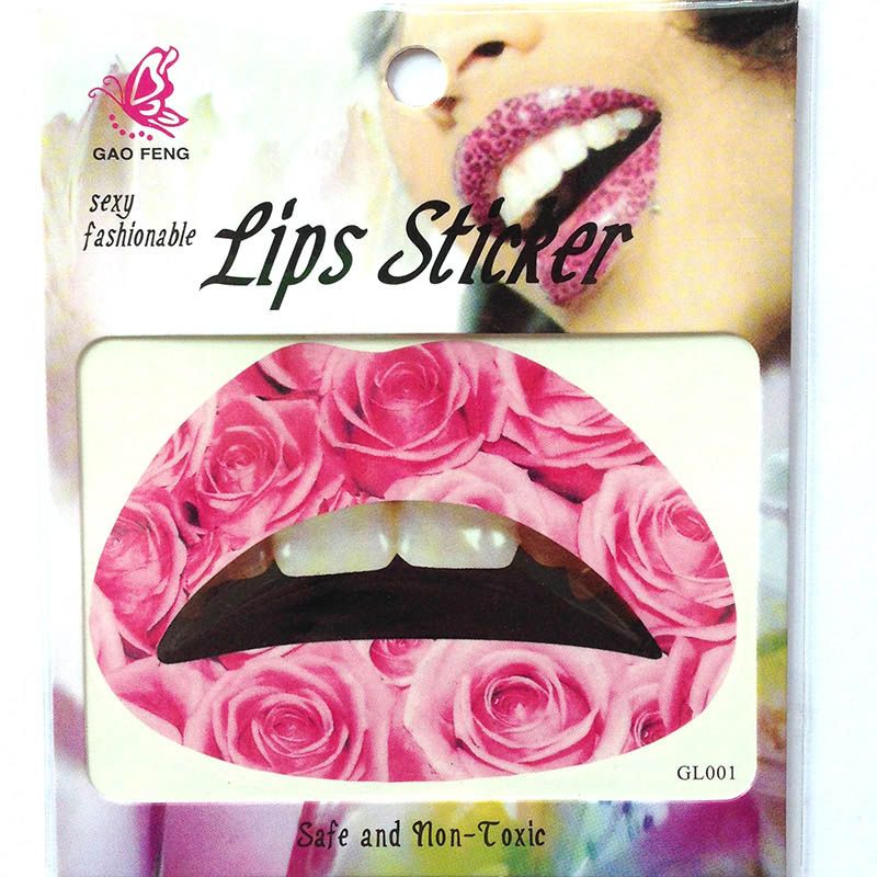 Mix Design Temporary Lip Tattoo Stickers Lipstick Lips Body Art Beauty