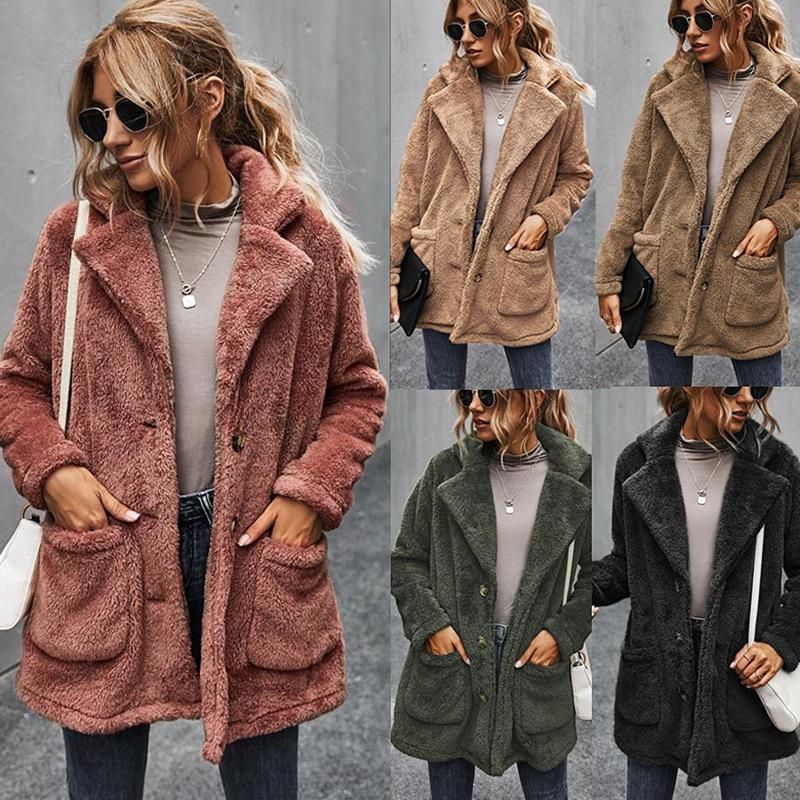faux shearling shaggy oversized coat