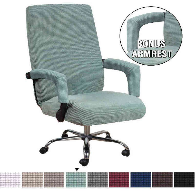 Copertine di copertura della sedia verde-L e braccioli