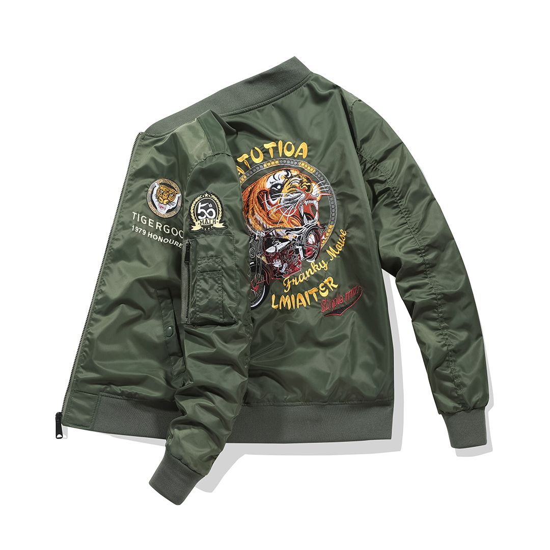 Mecánicamente frontera Roux Chaqueta para hombre Tiger Bordado Imagen Inglés Palabra Piloto Chaquetas Piloto Nuevo Diseño 2021 AutumnSpring Hombres Mecánicamente frontera Roux Chaqueta para hombre Tiger Bordado Imagen Inglés Palabra Piloto Chaquetas Piloto Nuevo Diseño 2021 AutumnSpring Hombres