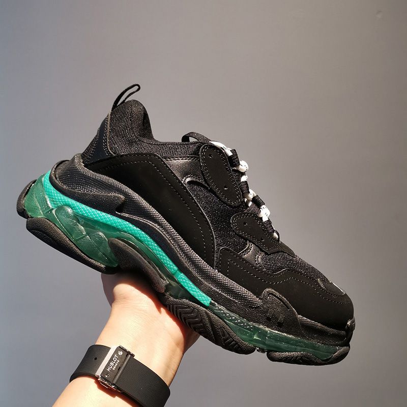 No.14 Clear Sole Black Green 36-45