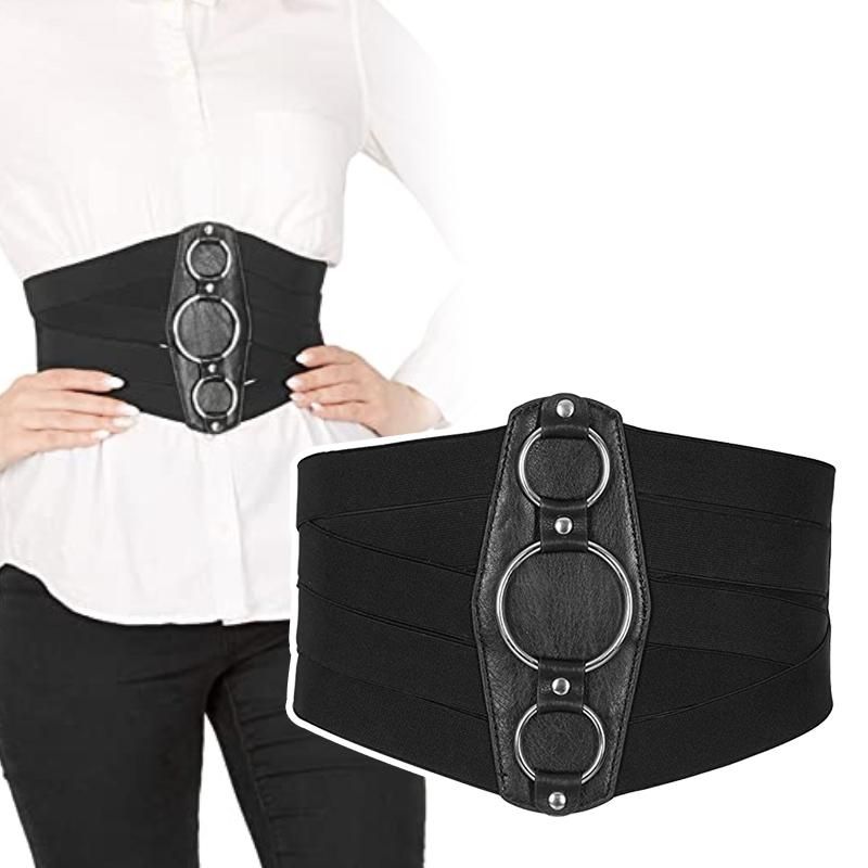 Cinturones Ancho Corset Cinturón Elástico Plus Cummerbunds Grande elástico para mujer Diseñador Punk Vestido Ceinture