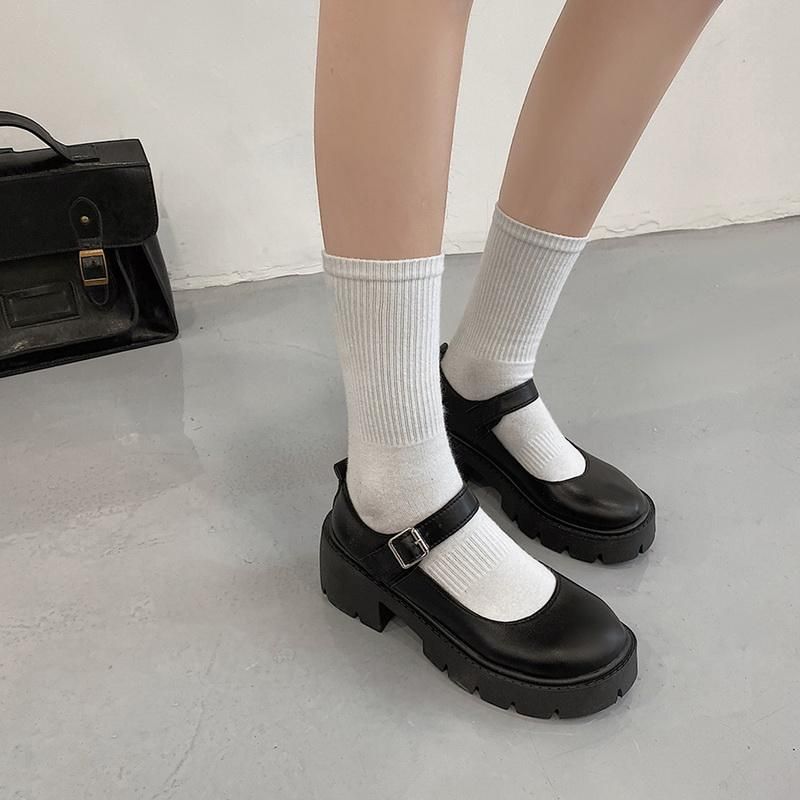 Sandalias 2021 Lolita Zapatos Mujeres Japonés Girls College Student Student Alto de