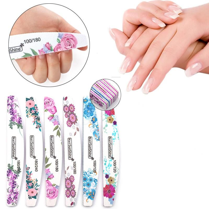 Nail Files Wholesale Buffer Sandpaper Double Side Flower Printed 100/120/180/240 Grit Sanding Pedicure Nail Files Wholesale Buffer Sandpaper Double Side Flower Printed 100/120/180/240 Grit Sanding Pedicure