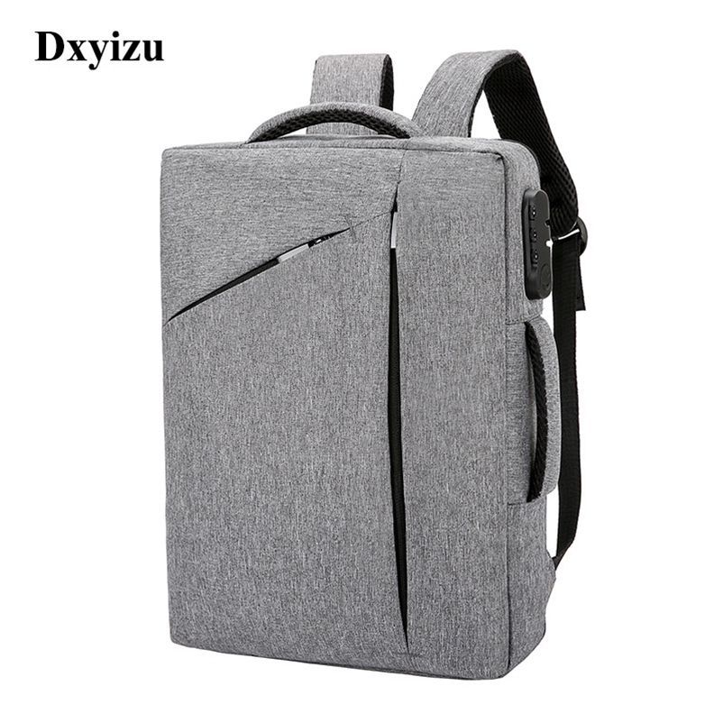 DXYIZU mochila antirrobo con cerradura codificada para hombre, morral para  ordenador portátil de 15 pulgadas, morral escolar de viaje a la moda| Mochilas| - AliExpress