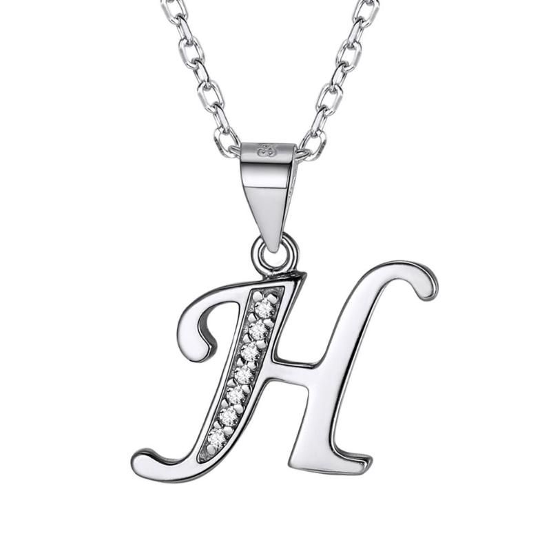 H Silver Necklace