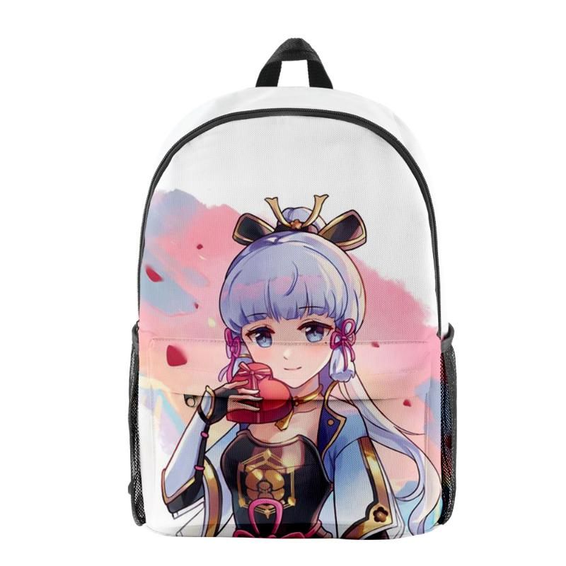 Backpack Kawaii Genshin Impact Kamisato Ayaka Men Women Oxford 