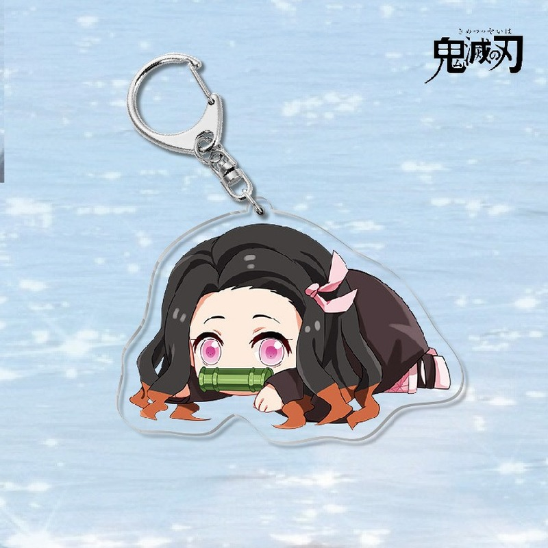 sonido Perfecto Peluquero Demonio Slayer Acrílico Llavero Mujer Anime Historieta Colgantes Llavero  Hashibira inosuke Charm Kids Girls Llaveros Joyas