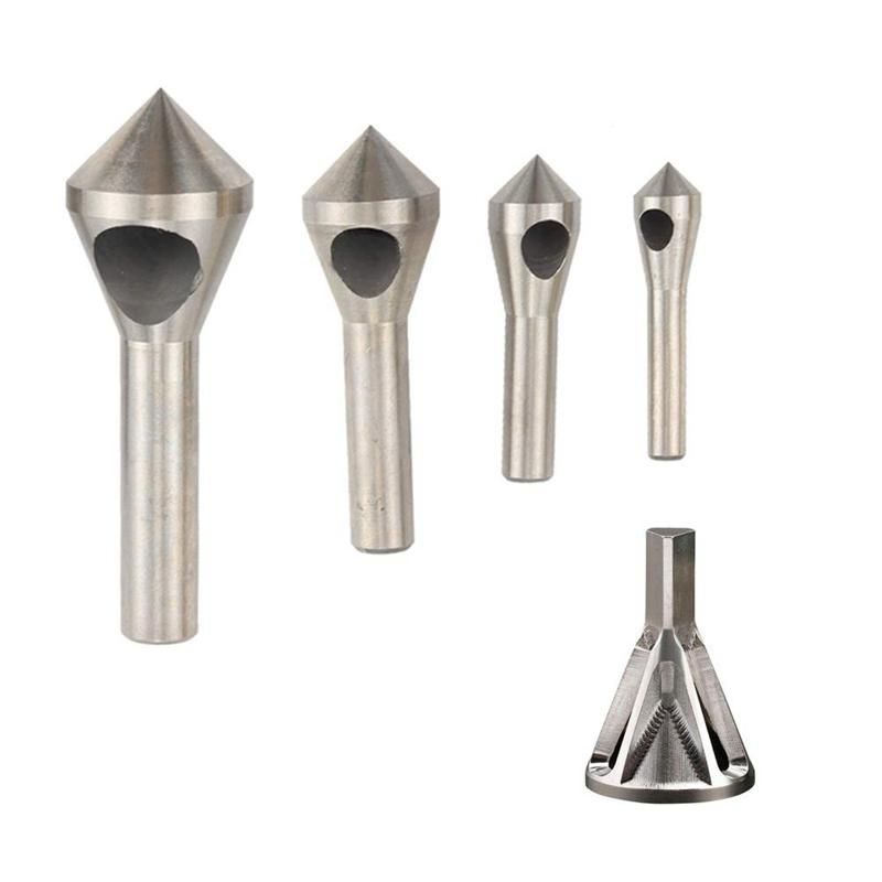 Super Hard High Speed Stainless Steel Remove Burr Tools for Drill Deburring External Chamfer Tool 2 Eliminate Damaged Extractor Fits for 4mm-19mm 