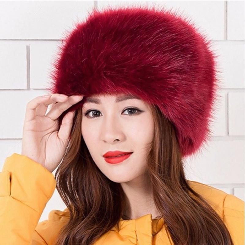 Moda Para Mujer Faux Piel Ruso Cosaco Cálido Cálido Glamoroso Gorra De Esquí # 264477 De 11,89 € | DHgate